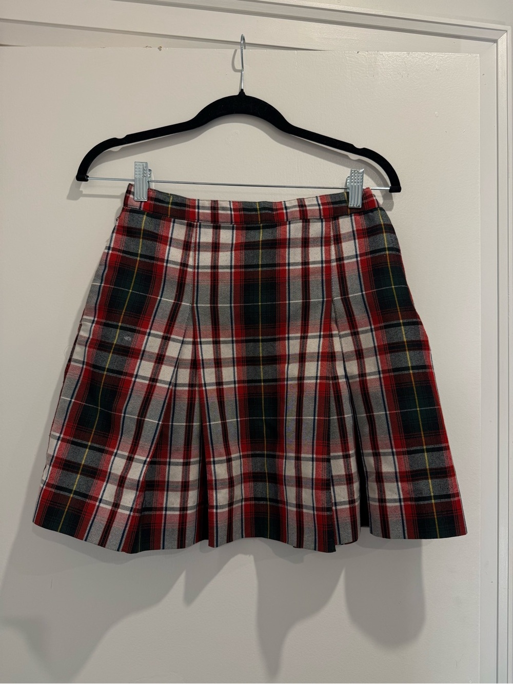 Plaid Pleated Mini Skirt